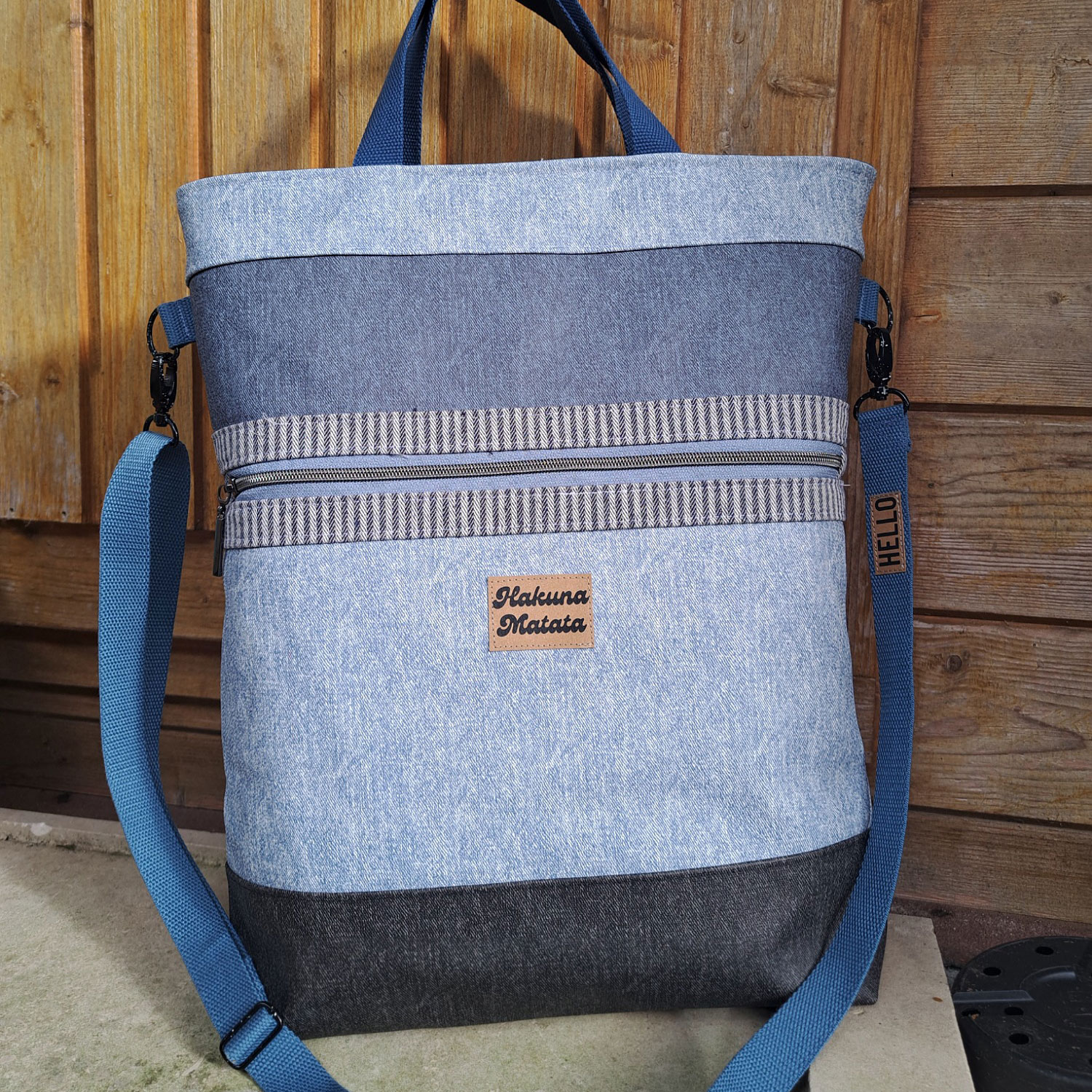 Kunstleder Denim hellblau - Meterware-1 Kunstleder Denim hellblau - Meterware-1