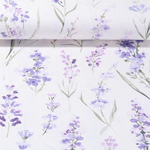 Canvas - Lavendel Wasserfarben Weiß
