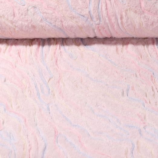 Polaire teddy - Peluche avec tulle Rose