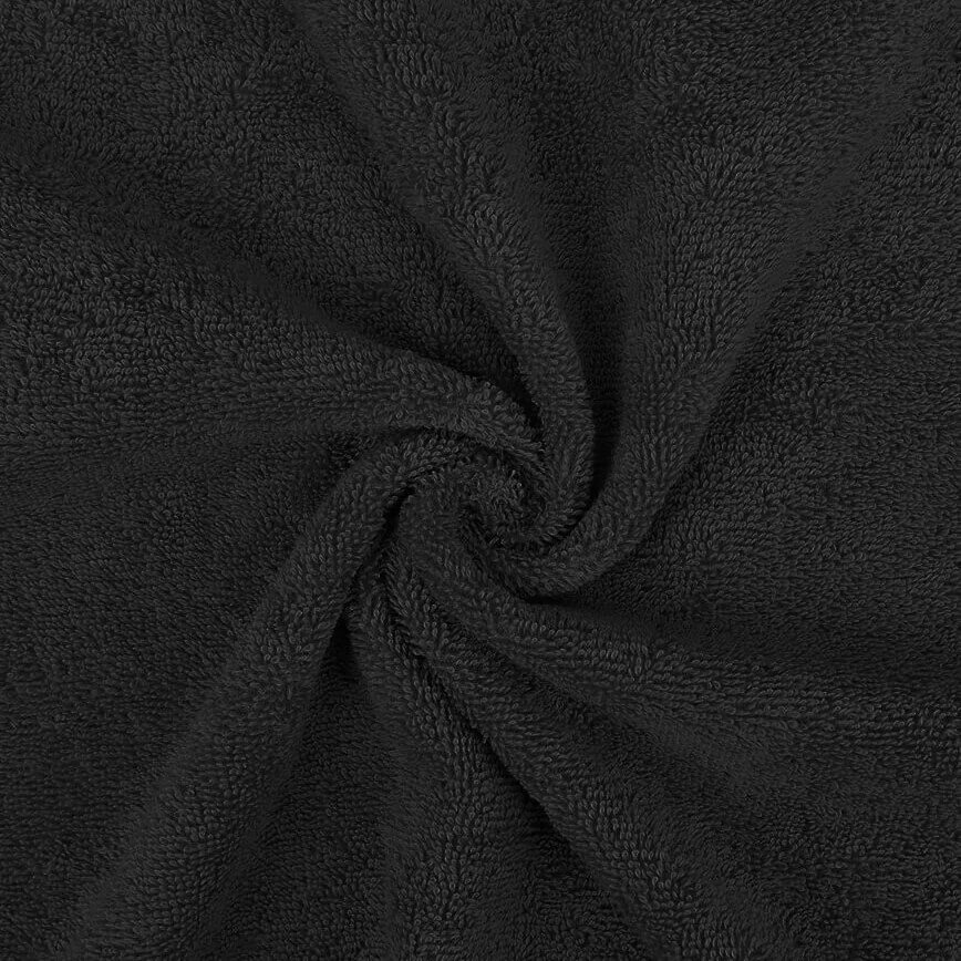 Tissu éponge en coton Fibi - Noir Bordé-1 Tissu éponge en coton Fibi - Noir Bordé-1
