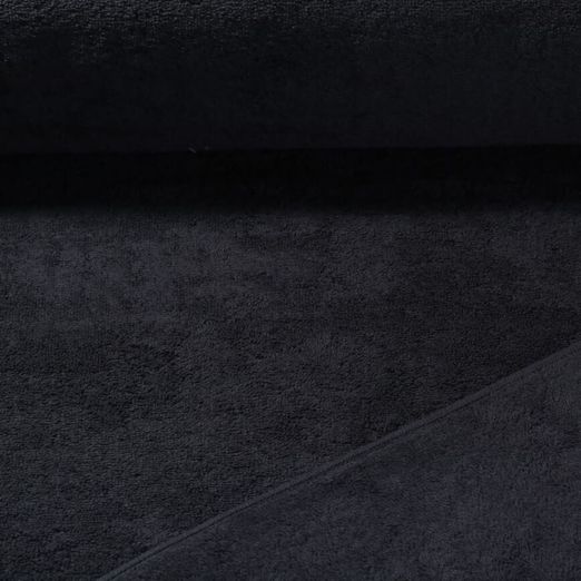 Tissu éponge en coton Fibi - Noir Bordé