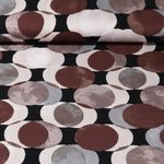 Viscose satin - Cercles Marron