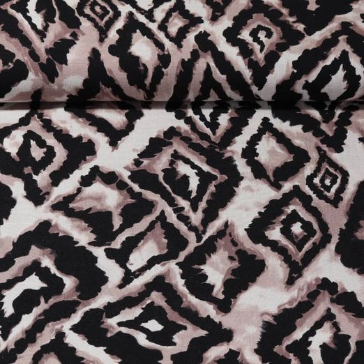 Viscose - Stretch Slub Losanges Sable