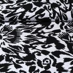 Viscose - Crinkle Motifs Blanc Noir