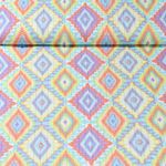 Baumwolle Voile - Lurex Mosaik Gelb