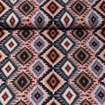 Voile de coton - Lurex Mosaïque Saumon