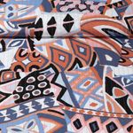 Voile de coton - Lurex Mélange de motifs Bleu