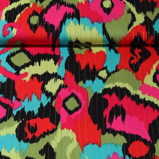 Baumwolle Voile - Lurex Abstrakt Pink