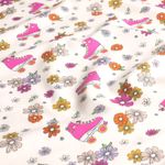 Jersey - Patins à roulettes fleurs écru