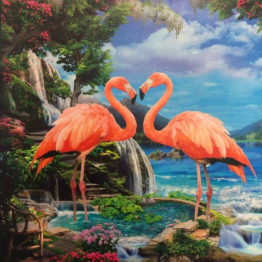 Kunstleder - Panel Flamingos Multicolor Kunstleder - Panel Flamingos Multicolor