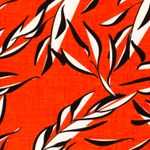 Viscosejersey - Grote bladeren oranje Viscosejersey - Grote bladeren oranje