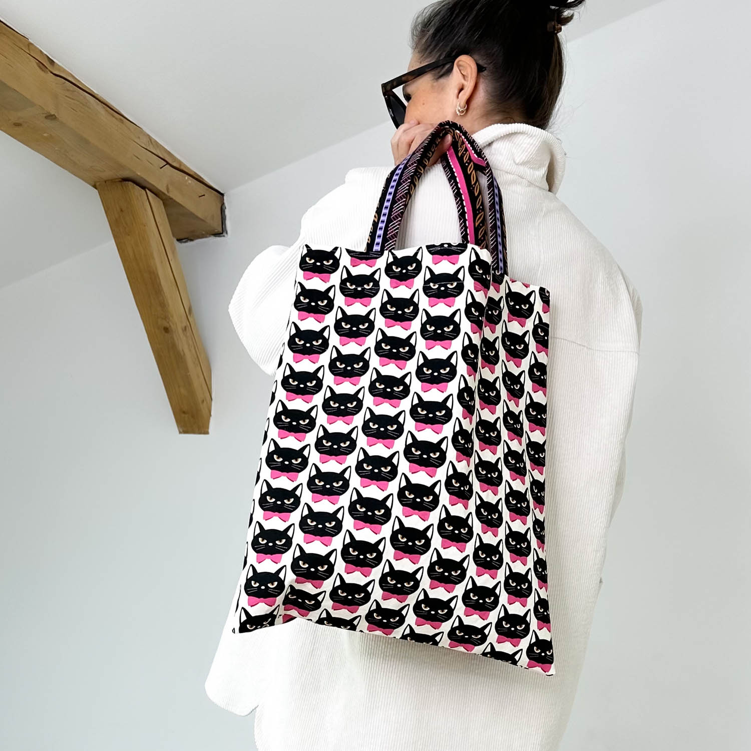 Toile bio - Hamburger Liebe Impression digitale Bling Bling Miaou Blanc-1 Toile bio - Hamburger Liebe Impression digitale Bling Bling Miaou Blanc-1
