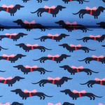 Toile canevas bio - Hamburger Liebe Impression numérique Bling Bling Teckel Bleu