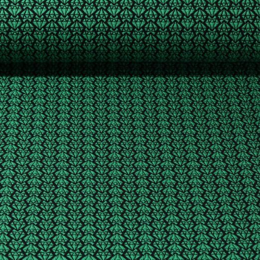 Bio Jacquard Jersey - Hamburger Liebe Bling Bling Diamands Knit Grün