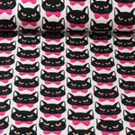 Organic Sweat - Hamburger Liebe Digitaalinen tulostus Bling Bling Bling Meow Ecru Musta