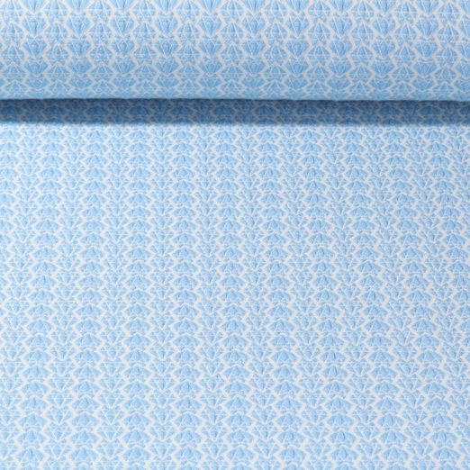 Jersey jacquard bio - Hamburger Liebe Bling Bling Diamants Knit Bleu clair