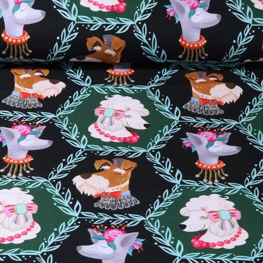 Toile canevas bio - Hamburger Liebe Impression numérique Bling Bling Woof Noir