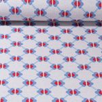Jersey jacquard bio - Hamburger Liebe Bling Bling Like Me Bleu