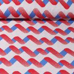 Ekologisk Jacquard Jersey - Hamburger Liebe Bling Bling Up and Down Gråblå
