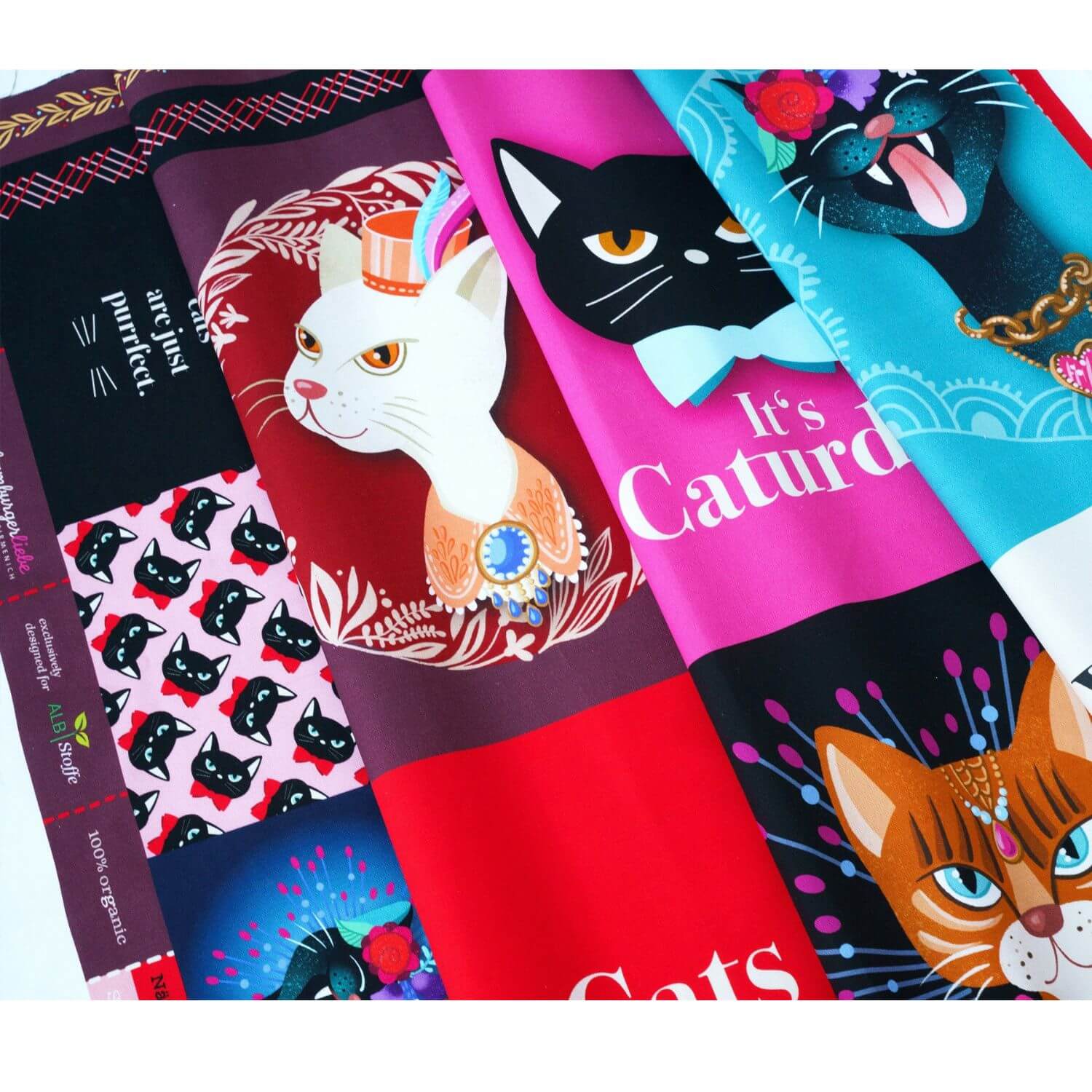 Panneaux toile bio - Bling Bling Cat Cuteness Multicolore-1 Panneaux toile bio - Bling Bling Cat Cuteness Multicolore-1