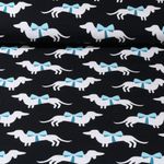 Toile canevas bio - Hamburger Liebe Impression numérique Bling Bling Teckel Noir