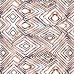 Jersey - Impression numérique losanges aquarelle blanc marron Jersey - Impression numérique losanges aquarelle blanc marron