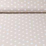 Viskose - Krepp Punkte Beige