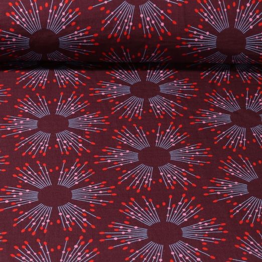Mousseline bio - Hamburger Liebe Bling Bling Starlight Bordeaux