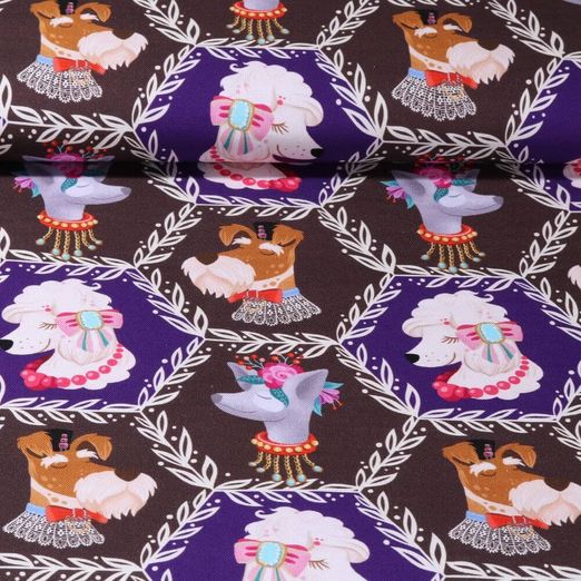 Toile canevas bio - Hamburger Liebe Impression numérique Bling Bling Woof Marron