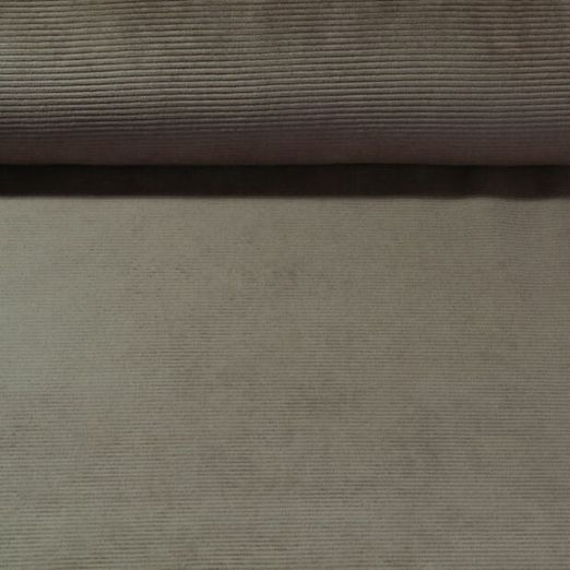 Velours stretch côtelé Robin - Petites rayures Gris
