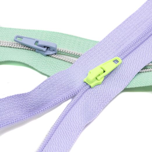 Zipper bunt - für 4mm Raupe - 4 Stück
