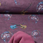 Softshell - Impression digitale Jimi Hendrix Bordeaux
