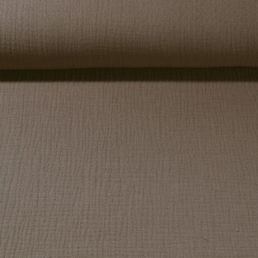 Baumwoll Musselin Pina - Taupe Braun