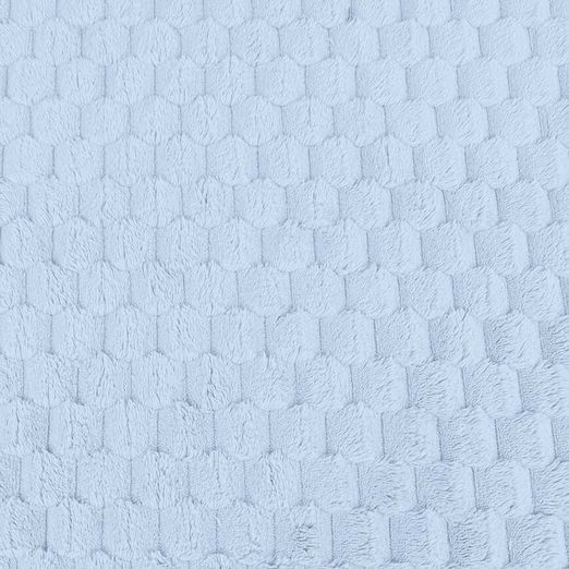 Teddyplüsch - Wabenmuster Uni Hellblau Teddyplüsch - Wabenmuster Uni Hellblau
