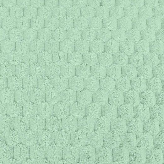 Teddyplüsch - Wabenmuster Uni Mint Teddyplüsch - Wabenmuster Uni Mint