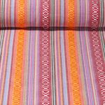 Jacquard Canvas - Mexiko Streifen Mix Orange Pink