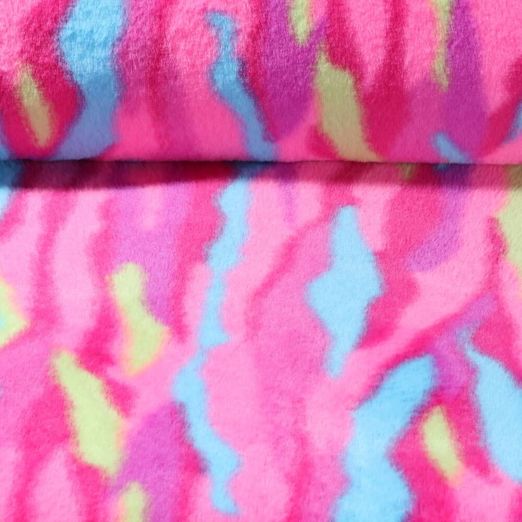 Plüschfell Kai - Kombistoff Multicolor