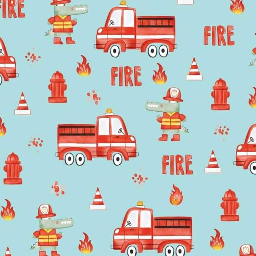 Jersey - Digitaldruck Fire Kroko auf Helltürkis Jersey - Digitaldruck Fire Kroko auf Helltürkis