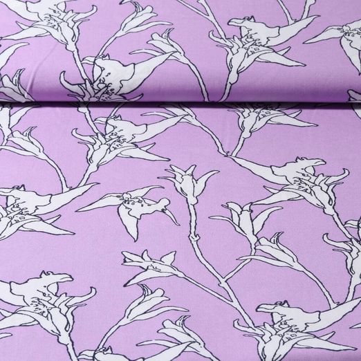 Popeline de viscose - Lys Lilas