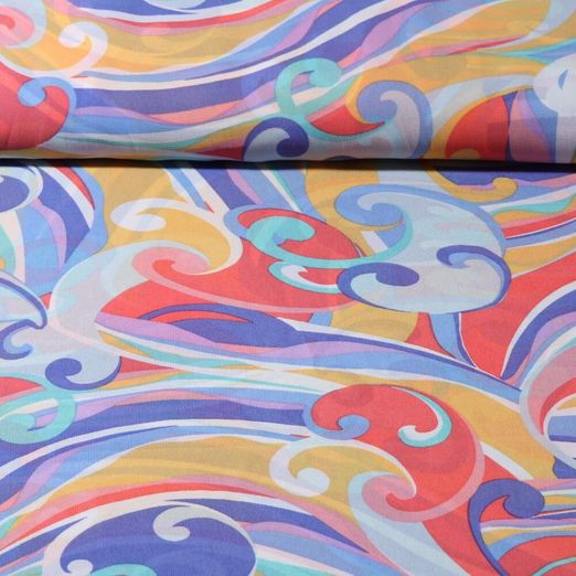 Chiffon - Retro Vintage Multicolor Blau