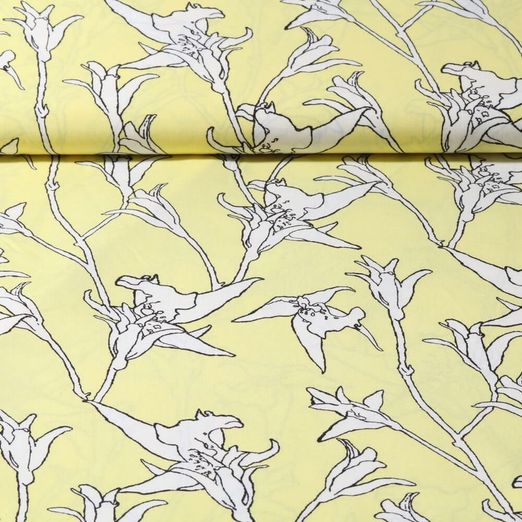 Popeline de viscose - Lys Jaune
