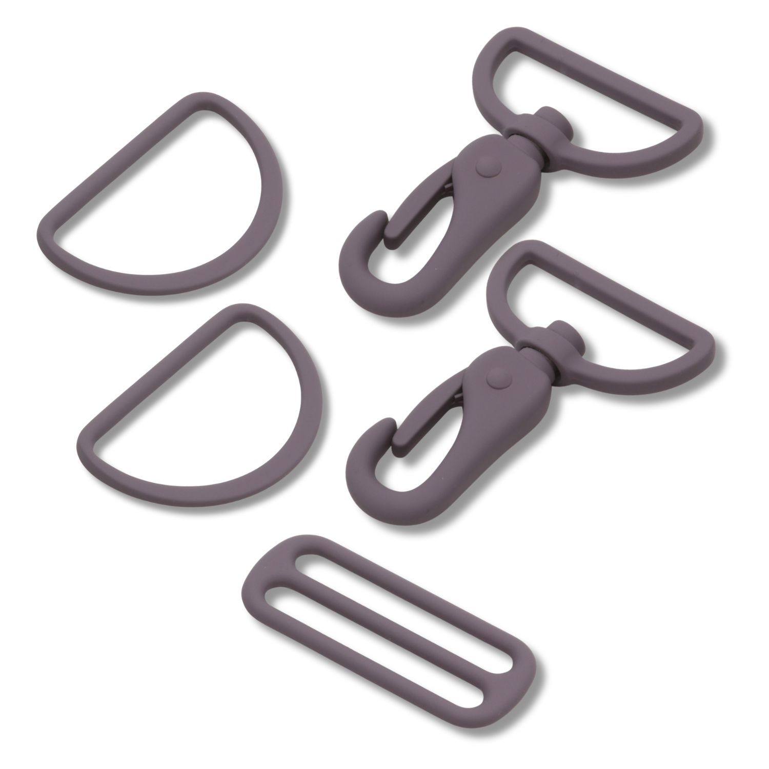 Set d'accessoires pour sac métal coloré - 40mm - Gris foncé-0 Set d'accessoires pour sac métal coloré - 40mm - Gris foncé-0