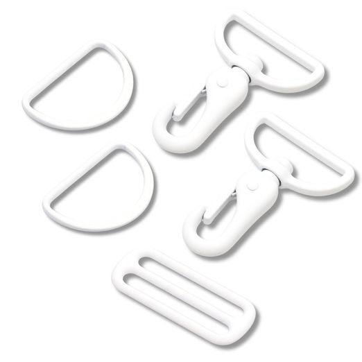 Taschenzubehör Set - 40mm - weiß Taschenzubehör Set - 40mm - weiß