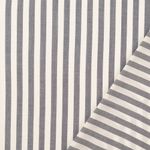 Popeline de viscose - rayures gris blanc fil-teint