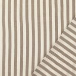 Popeline de viscose - rayures marron blanc fil teint