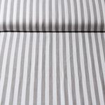 Popeline de viscose - Rayures Marron Blanc Teinté dans la masse