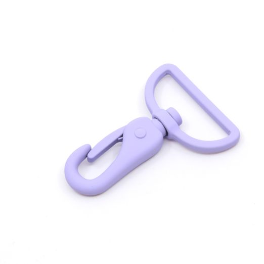 Mousqueton pour sacs 40mm métal Lilas D268