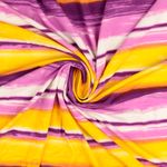 Jersey de viscose - Risca aquarela roxo amarelo Jersey de viscose - Risca aquarela roxo amarelo