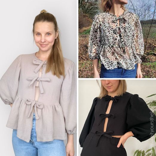 Bluse mit Schleifen - Schnittmuster eBook