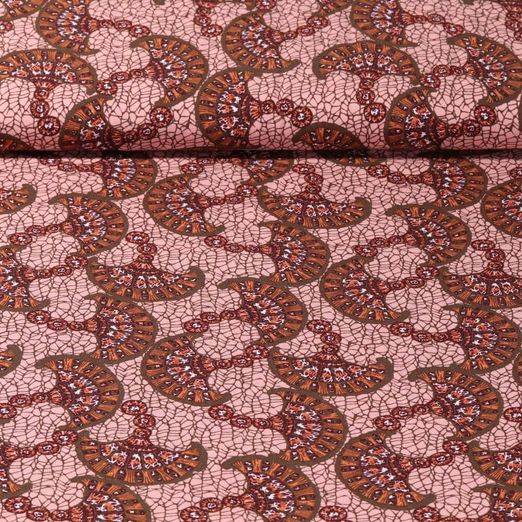 Viscose - Mosaïque Bali Rose